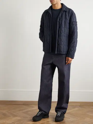 Stone Island Denim Research Straight-Leg Logo-Appliquéd Organic Jeans - Men | Thumbnail 2 Stone Island Denim Research Straight-Leg Logo-Appliquéd Organic Jeans - Men | Thumbnail 2