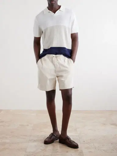 Onia Linen, Silk and Cotton-Blend Polo Shirt - Men | Thumbnail 2 Onia Linen, Silk and Cotton-Blend Polo Shirt - Men | Thumbnail 2