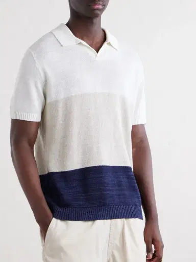 Onia Linen, Silk and Cotton-Blend Polo Shirt - Men | Thumbnail 3 Onia Linen, Silk and Cotton-Blend Polo Shirt - Men | Thumbnail 3