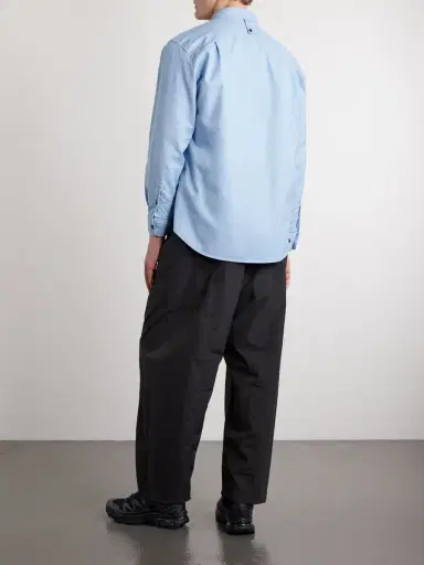 Stone Island Button-Down Collar Logo-Embroidered Organic Cotton-Tela Shirt - Men | Thumbnail 4 Stone Island Button-Down Collar Logo-Embroidered Organic Cotton-Tela Shirt - Men | Thumbnail 4