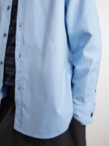 Stone Island Button-Down Collar Logo-Embroidered Organic Cotton-Tela Shirt - Men | Thumbnail 5 Stone Island Button-Down Collar Logo-Embroidered Organic Cotton-Tela Shirt - Men | Thumbnail 5