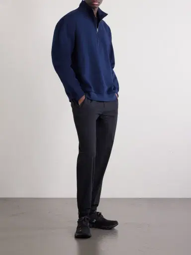 lululemon Steady State Cotton-Blend Jersey Half-Zip Sweatshirt - Men | Thumbnail 2 lululemon Steady State Cotton-Blend Jersey Half-Zip Sweatshirt - Men | Thumbnail 2