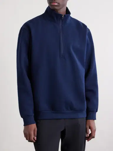 lululemon Steady State Cotton-Blend Jersey Half-Zip Sweatshirt - Men | Thumbnail 3 lululemon Steady State Cotton-Blend Jersey Half-Zip Sweatshirt - Men | Thumbnail 3