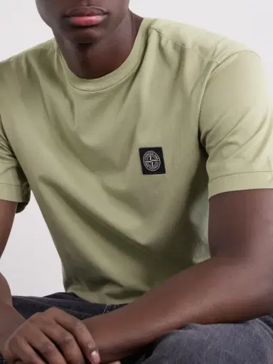 Stone Island Logo-Appliquéd Garment-Dyed Cotton-Jersey T-Shirt - Men | Thumbnail 5