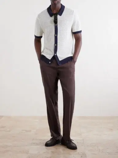 Onia Straight-Leg Linen-Blend Trousers - Men | Thumbnail 2