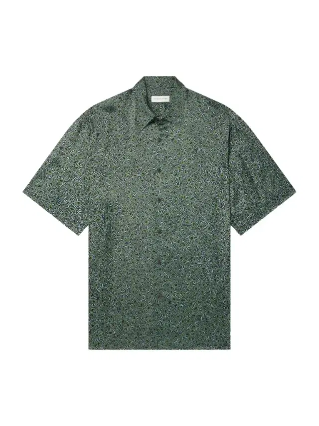 Dries Van Noten Camp-Collar Printed Satin Shirt - Men
