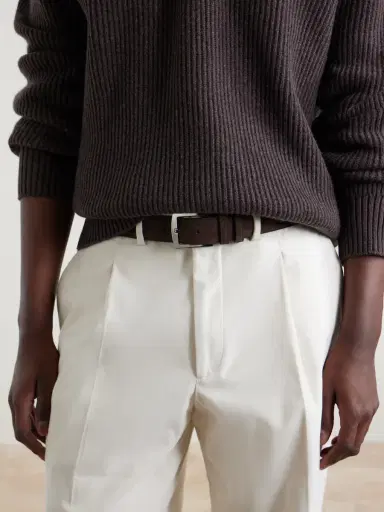 Kiton 3.5cm Suede Belt - Men | Thumbnail 2 Kiton 3.5cm Suede Belt - Men | Thumbnail 2