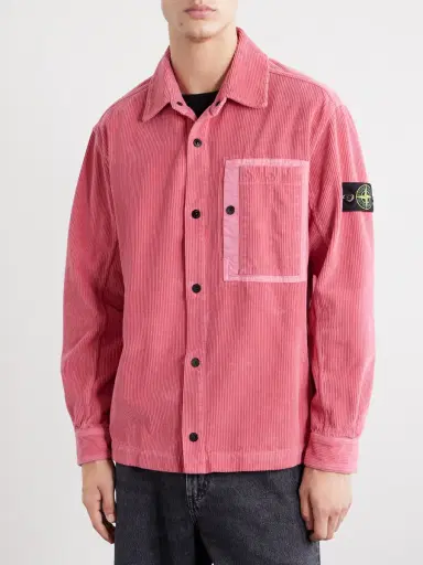 Stone Island Organic Cotton-Corduroy Overshirt - Men | Thumbnail 3 Stone Island Organic Cotton-Corduroy Overshirt - Men | Thumbnail 3
