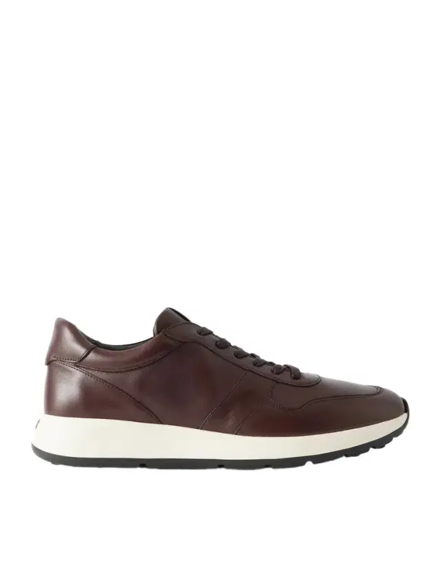 Paneled Leather Sneakers - Men Paneled Leather Sneakers - Men