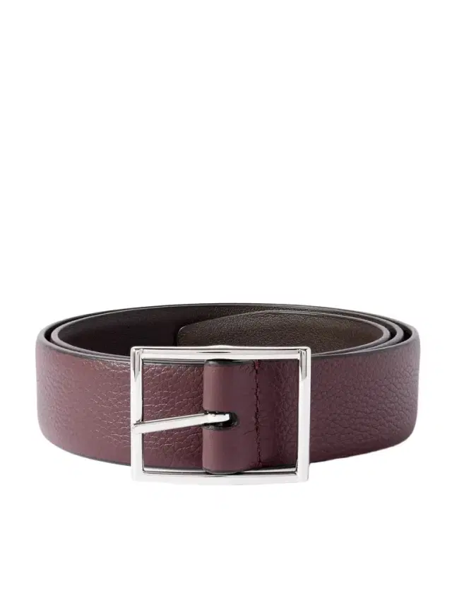 3.5cm Reversible Full-Grain Leather Belt - Men 3.5cm Reversible Full-Grain Leather Belt - Men