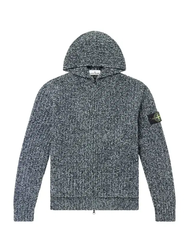 Knitted Cotton-Chenille Zip-Up Hoodie - Men Knitted Cotton-Chenille Zip-Up Hoodie - Men