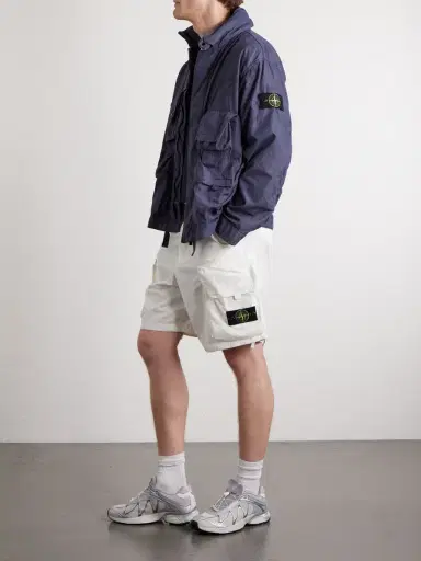 Stone Island Straight-Leg Camouflage-Print Ripstop Cotton-Blend Shorts - Men | Thumbnail 2 Stone Island Straight-Leg Camouflage-Print Ripstop Cotton-Blend Shorts - Men | Thumbnail 2