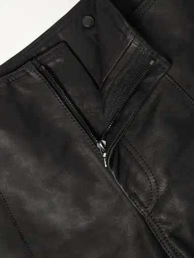 ADON Slim-Fit Straight-Leg Panelled Leather Trousers - Men | Thumbnail 5 ADON Slim-Fit Straight-Leg Panelled Leather Trousers - Men | Thumbnail 5