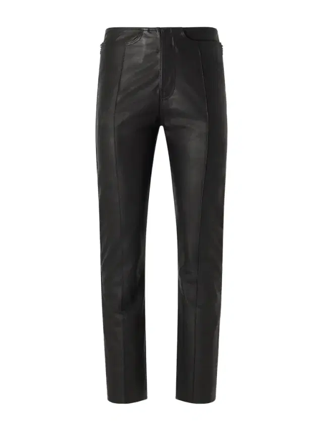ADON Slim-Fit Straight-Leg Panelled Leather Trousers - Men
