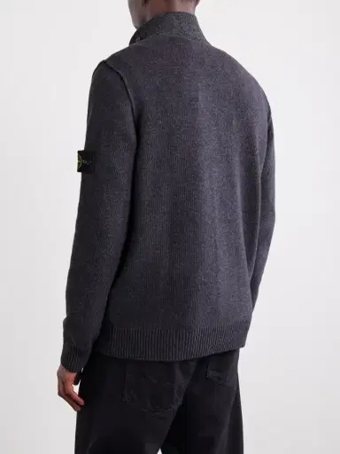 Stone Island Virgin Wool-Blend Cardigan - Men | Thumbnail 4 Stone Island Virgin Wool-Blend Cardigan - Men | Thumbnail 4