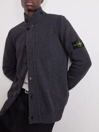Stone Island Virgin Wool-Blend Cardigan - Men | Thumbnail 5 Stone Island Virgin Wool-Blend Cardigan - Men | Thumbnail 5