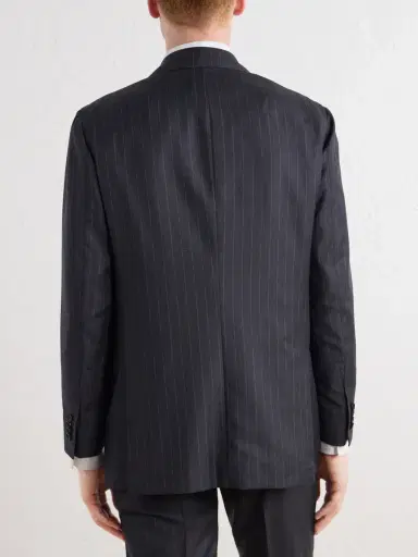 Kiton Double-Breasted Pinstriped Wool Suit Jacket - Men | Thumbnail 4 Kiton Double-Breasted Pinstriped Wool Suit Jacket - Men | Thumbnail 4