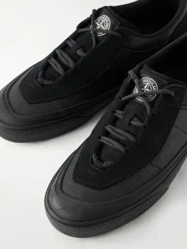Stone Island Suede-Trimmed Canvas Sneakers - Men | Thumbnail 5