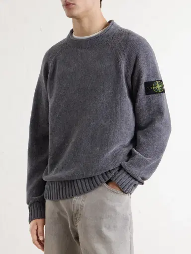 Stone Island Mouliné Cotton-Chenille Sweater - Men | Thumbnail 3 Stone Island Mouliné Cotton-Chenille Sweater - Men | Thumbnail 3