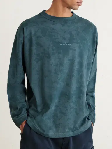 Stone Island Logo-Print Cotton-Jersey T-Shirt - Men | Thumbnail 3 Stone Island Logo-Print Cotton-Jersey T-Shirt - Men | Thumbnail 3