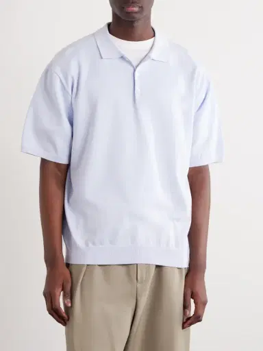 ATON Knitted Polo Shirt - Men | Thumbnail 3 ATON Knitted Polo Shirt - Men | Thumbnail 3