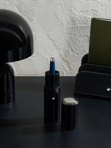 Montblanc Meisterstück Leather and Silver-Tone Pen Pouch - Men | Thumbnail 2