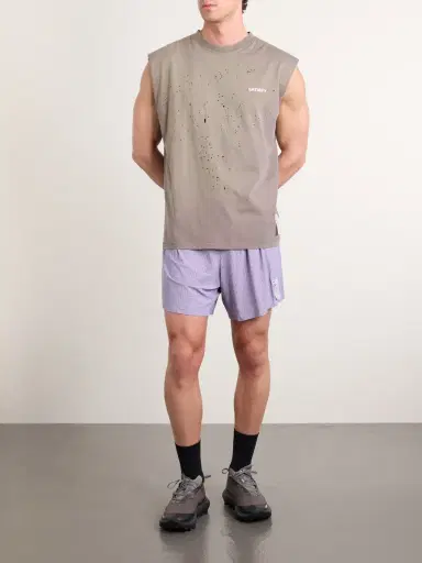 Satisfy Distressed Logo-Print MothTech™ Organic Cotton-Jersey Tank Top - Men | Thumbnail 2 Satisfy Distressed Logo-Print MothTech™ Organic Cotton-Jersey Tank Top - Men | Thumbnail 2