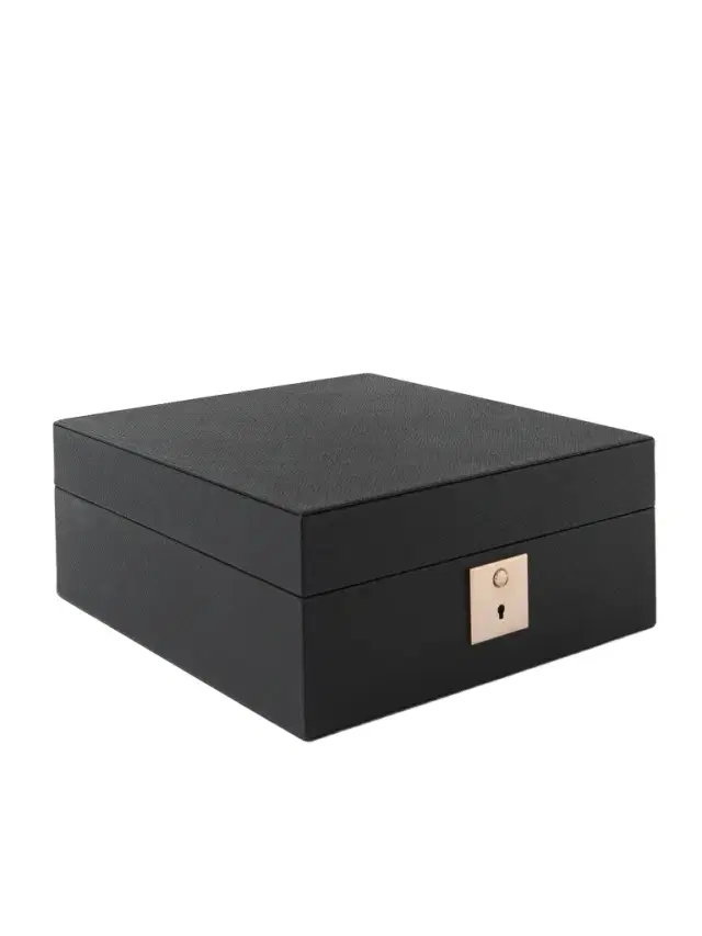Smythson Mara Croc-Effect Leather Six-Piece Watch Box - Men