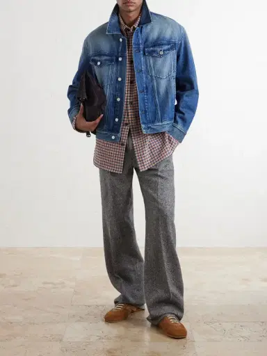 Dries Van Noten Paneled Cotton-Denim Trucker Jacket - Men | Thumbnail 2