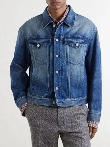 Dries Van Noten Paneled Cotton-Denim Trucker Jacket - Men | Thumbnail 3