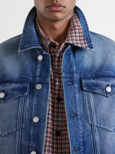 Dries Van Noten Paneled Cotton-Denim Trucker Jacket - Men | Thumbnail 6