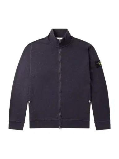 Stone Island Logo-Appliquéd Cotton Zip-Up Sweatshirt - Men | Thumbnail 1