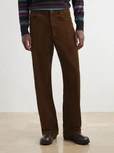 Dries Van Noten Straight-Leg Cotton-Corduroy Trousers - Men | Thumbnail 3