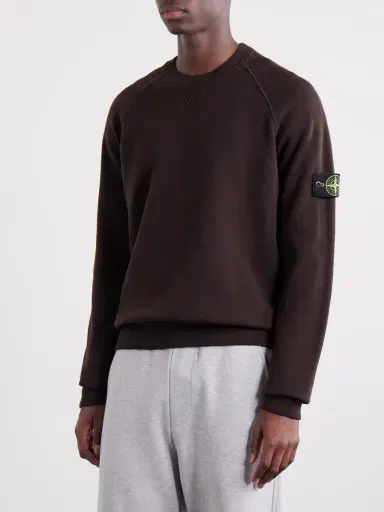 Stone Island Virgin Wool-Blend Sweatshirt - Men | Thumbnail 3 Stone Island Virgin Wool-Blend Sweatshirt - Men | Thumbnail 3