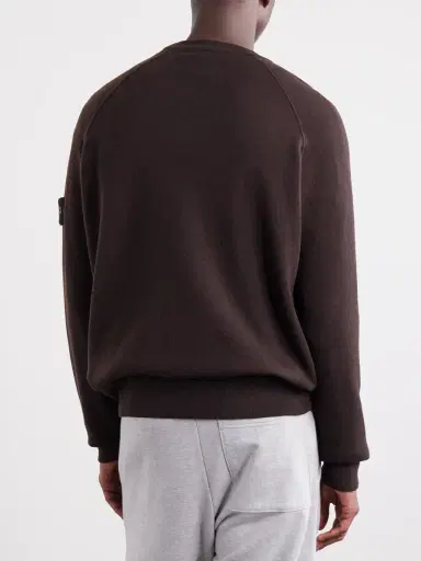 Stone Island Virgin Wool-Blend Sweatshirt - Men | Thumbnail 4 Stone Island Virgin Wool-Blend Sweatshirt - Men | Thumbnail 4