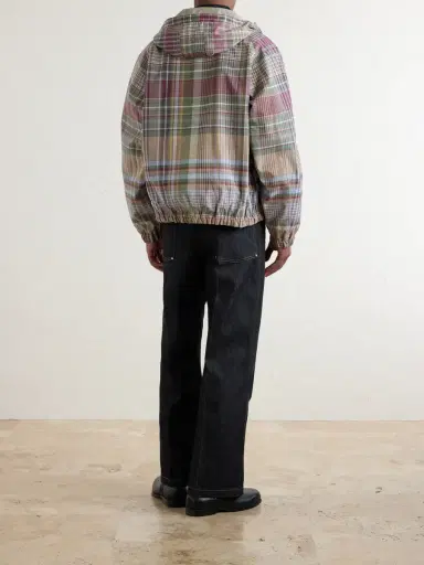 Aimé Leon Dore Reversible Checked Shell Windbreaker Jacket - Men | Thumbnail 4