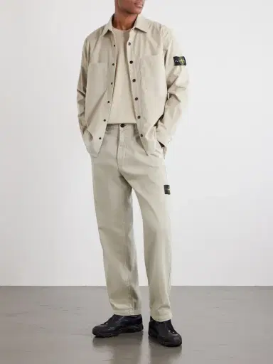 Stone Island STONE ISLAND GHOST Logo-Appliquéd Garment-Dyed Cotton-Jersey T-Shirt - Men | Thumbnail 2 Stone Island STONE ISLAND GHOST Logo-Appliquéd Garment-Dyed Cotton-Jersey T-Shirt - Men | Thumbnail 2
