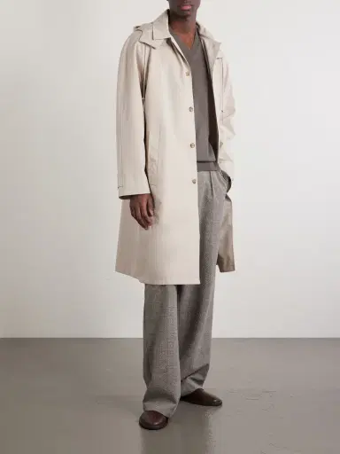 De Bonne Facture Grandad Giant Mac Cotton Coat - Men | Thumbnail 2 De Bonne Facture Grandad Giant Mac Cotton Coat - Men | Thumbnail 2