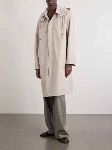 De Bonne Facture Grandad Giant Mac Cotton Coat - Men | Thumbnail 3 De Bonne Facture Grandad Giant Mac Cotton Coat - Men | Thumbnail 3