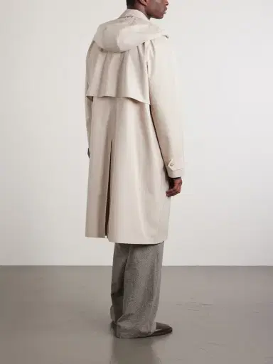 De Bonne Facture Grandad Giant Mac Cotton Coat - Men | Thumbnail 4 De Bonne Facture Grandad Giant Mac Cotton Coat - Men | Thumbnail 4