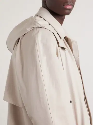De Bonne Facture Grandad Giant Mac Cotton Coat - Men | Thumbnail 5 De Bonne Facture Grandad Giant Mac Cotton Coat - Men | Thumbnail 5