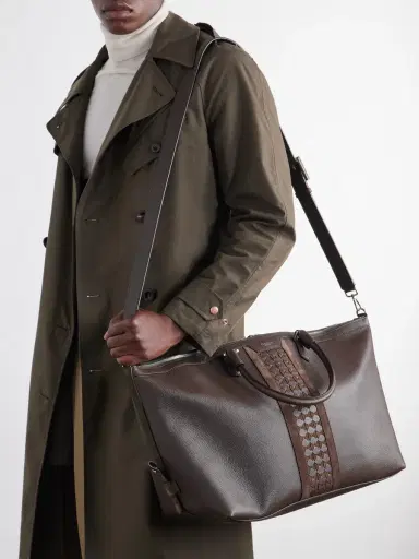 Serapian Mosaico-detailed Leather Weekend Bag - Men | Thumbnail 3
