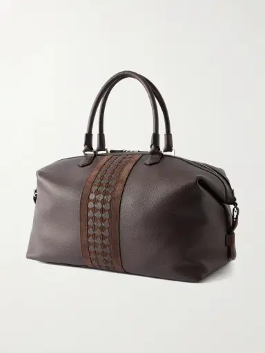 Serapian Mosaico-detailed Leather Weekend Bag - Men | Thumbnail 4