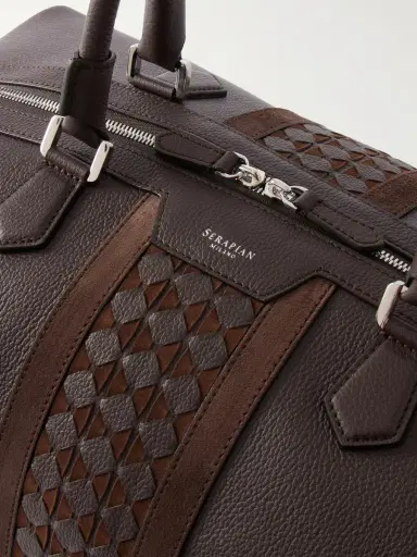 Serapian Mosaico-detailed Leather Weekend Bag - Men | Thumbnail 5