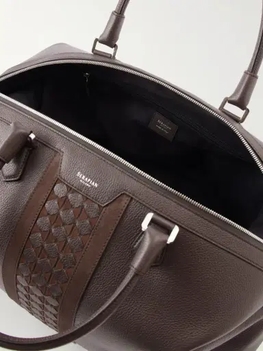 Serapian Mosaico-detailed Leather Weekend Bag - Men | Thumbnail 6