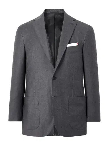 Kiton Brushed Wool Suit Jacket - Men | Thumbnail 1 Kiton Brushed Wool Suit Jacket - Men | Thumbnail 1