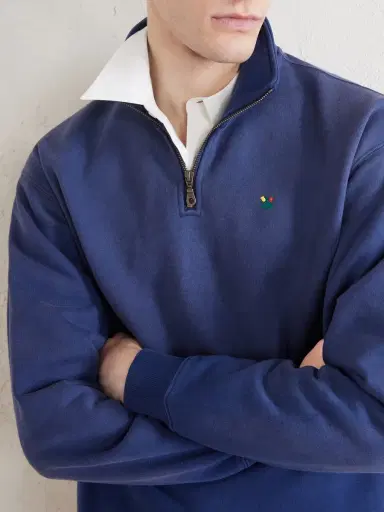 Aimé Leon Dore Logo-Embroidered Cotton-Jersey Half-Zip Sweatshirt - Men | Thumbnail 5 Aimé Leon Dore Logo-Embroidered Cotton-Jersey Half-Zip Sweatshirt - Men | Thumbnail 5