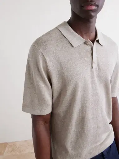 Onia Linen Polo Shirt - Men | Thumbnail 5