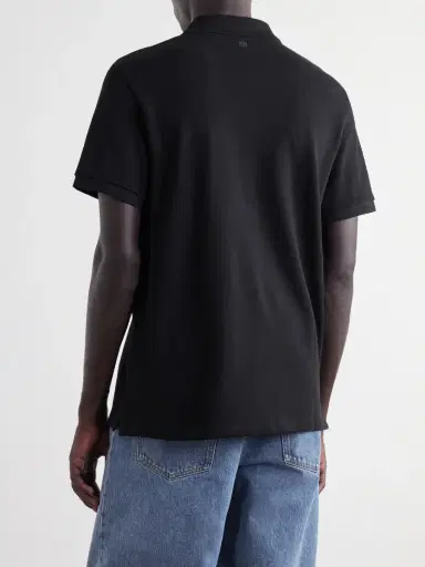 AMI PARIS Logo-Embroidered Cotton-Piqué Polo Shirt - Men | Thumbnail 4 AMI PARIS Logo-Embroidered Cotton-Piqué Polo Shirt - Men | Thumbnail 4