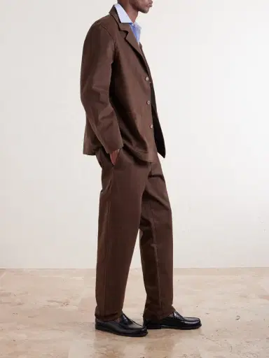 De Bonne Facture Straight-Leg Cotton-Twill Suit Trousers - Men | Thumbnail 2 De Bonne Facture Straight-Leg Cotton-Twill Suit Trousers - Men | Thumbnail 2